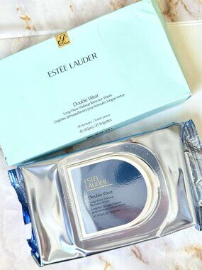 Estee Lauder Double Wear Long-Wear Makeup Remover Wipes, 1 Pack, 45 Wipes NEW